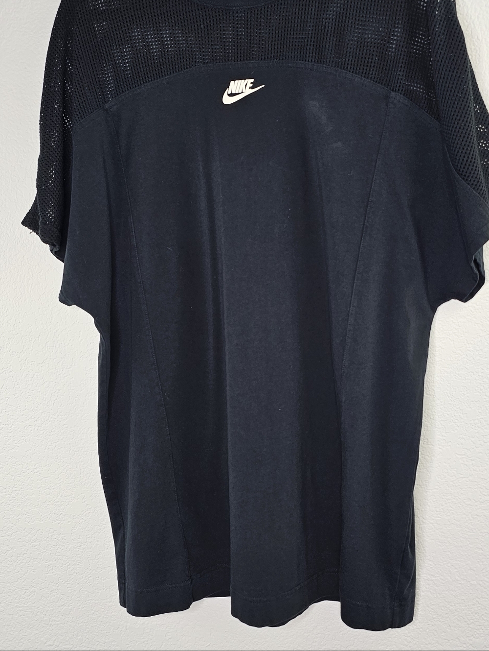 Nike Mesh Cotton Black Shirt Dress XL - Picture 3 of 6